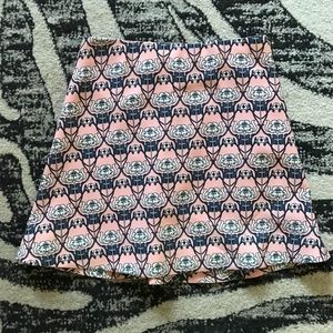 Paul & Joe Sister pink cat-print skirt